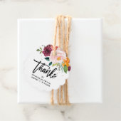 秋ブルゴーニュ赤面フローラブロッサムブライダルシャワー フェイバータグ (インサイチュ)