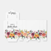 秋ブルゴーニュ赤面フローラブロッサムブライダルシャワー フェイバーボックス (折り畳みなし)