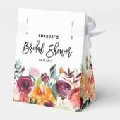 秋ブルゴーニュ赤面フローラブロッサムブライダルシャワー フェイバーボックス (裏面サイド)