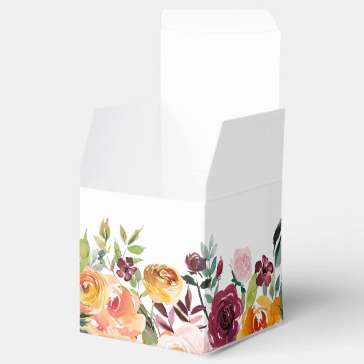 秋ブルゴーニュ赤面フローラブロッサム結婚ズ フェイバーボックス (オープン)