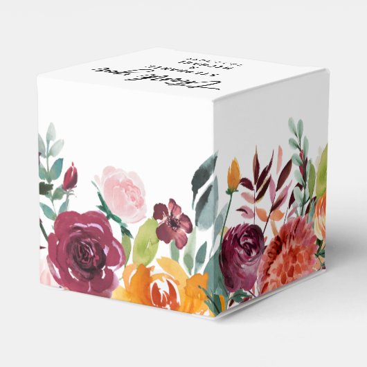 秋ブルゴーニュ赤面フローラブロッサム結婚ズ フェイバーボックス (裏面サイド)