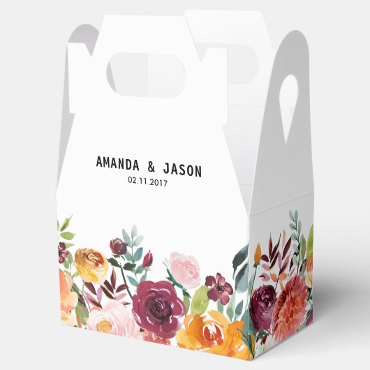 秋ブルゴーニュ赤面フローラブロッサム結婚ズ フェイバーボックス (オープン)