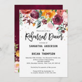 秋ブルゴーニュ赤面フローラリハーサルディナー 招待状 (正面/裏面)