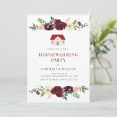 秋ブルゴーニュ赤面フローラ引っ越し祝いパーティー 招待状 (スタンド正面)