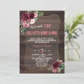 秋ブルゴーニュ赤面結婚ウッドI do BBQ 招待状 (スタンド正面)