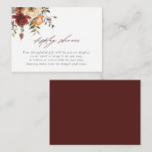 秋ブルゴーニュ&オレンジフローラディスプレイシャワー エンクロージャーカード (正面/裏面)