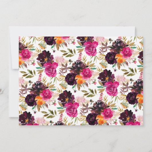 秋ブルゴーニュ&オレンジフローラ誕生会 招待状 (裏面)