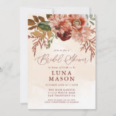 秋ブルゴーニュ&テラコッタフローラブライダル 招待状 (正面)