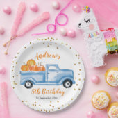 秋ブルーカボチャのトラック紙プレート ペーパープレート (パーティー)