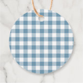 秋ブルーカボチャ男の子の赤ちゃんシャワー フェイバータグ (裏面)