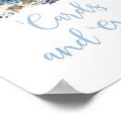 秋ブルーカボチャ男の子シャワーカードとギフト ポスター (角)