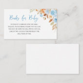 秋ブルーカボチャ赤ちゃんシャワーブックベビー エンクロージャーカード (正面/裏面)