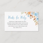 秋ブルーカボチャ赤ちゃんシャワーブックベビー エンクロージャーカード (正面)