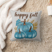 秋ブルーパンプキンズグレー装飾用クッション クッション (ブランケット)