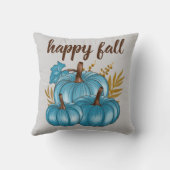 秋ブルーパンプキンズグレー装飾用クッション クッション (裏面)