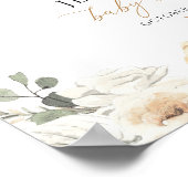 秋ブルーパンプキントラックの赤ちゃんシャワー歓迎サイン ポスター (角)