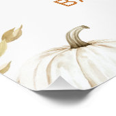 秋ブルーパンプキントラックベビーシャワーウェルカムサイン フォトプリント            (角)