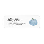 秋ブルーパンプキンパーティー差出人住所ラベル ラベル (正面)