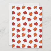 秋ブルーパンプキンピックアップトラックベビーシャワー 招待状 (裏面)