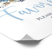 秋ブルーパンプキンフローラボーイシャワーの好意 ポスター (角)