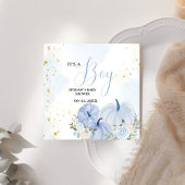 秋ブルーパンプキンフローラボーイベビーシャワー スタンダードカクテルナプキン