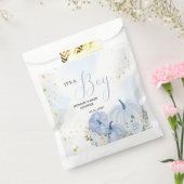 秋ブルーパンプキンフローラボーイベビーシャワー フェイバーバッグ (封をした状態)