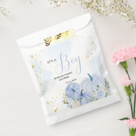 秋ブルーパンプキンフローラボーイベビーシャワー フェイバーバッグ