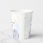 秋ブルーパンプキンフローラボーイベビーシャワー 紙コップ (右)