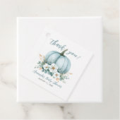 秋ブルーパンプキンフローラユーカリプタスベイビーシャワー フェイバータグ (インサイチュ)