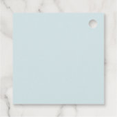 秋ブルーパンプキンフローラユーカリプタスベイビーシャワー フェイバータグ (裏面)