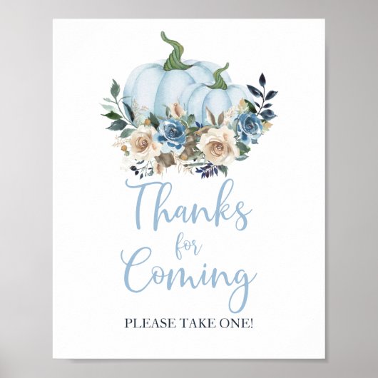 秋ブルーパンプキンボーイシャワー感謝していfor来の ポスター (正面)