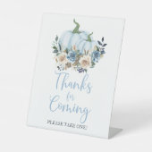 秋ブルーパンプキンボーイシャワー感謝していfor来の 台座サイン (正面)