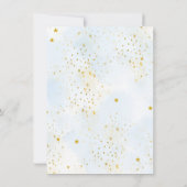 秋ブルーパンプキンボーイベビーシャワーパーティーメニューカード 招待状 (裏面)