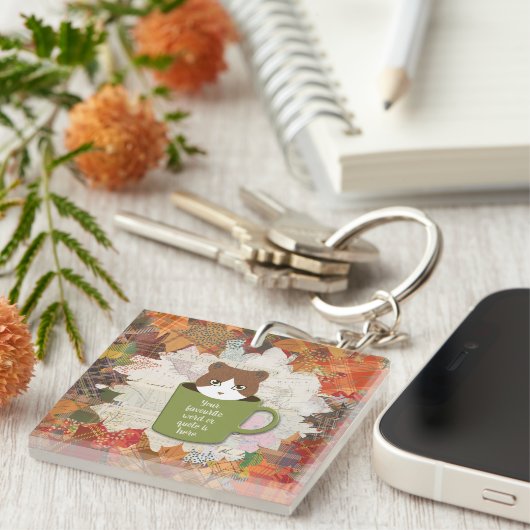 秋ブレイクキャットアクリル キーホルダー (正面右)