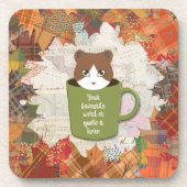 秋ブレイクキャットコルク コースター (正面)