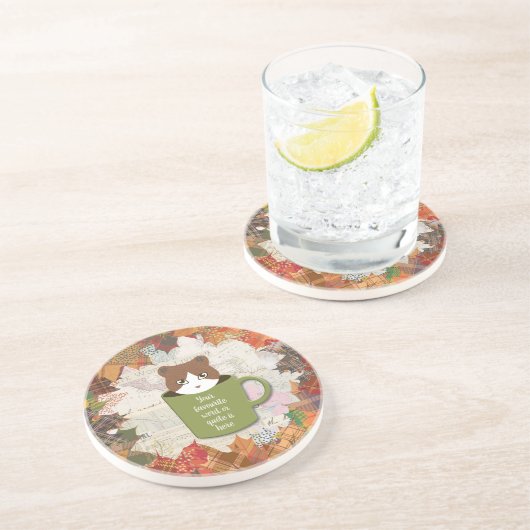 秋ブレイクキャットサンドストーン飲料 コースター (側面)