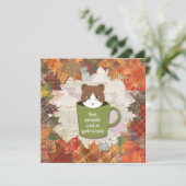 秋ブレイクキャットフラットホリデーカード シーズンカード (スタンド正面)