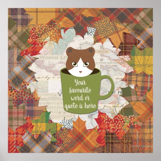 秋ブレイクキャットポスター ポスター (正面)