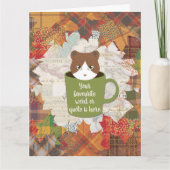 秋ブレイクキャット折り畳みサンキューカード サンキューカード (正面)