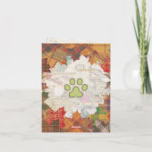 秋ブレイクキャット折り畳みホリデーカード シーズンカード (裏面)