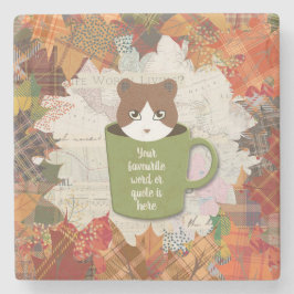 秋ブレイクネコ ストーンコースター