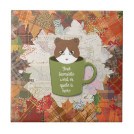 秋ブレイクネコ タイル