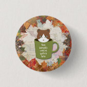 秋ブレイクネコ 缶バッジ (正面)