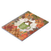 秋ブレイク猫スパイラル写真ノート ノートブック (左側)