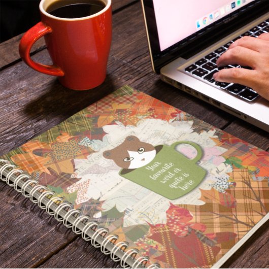 秋ブレイク猫スパイラル写真ノート ノートブック