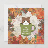 秋ブレークキャットフラットサンキューカード サンキューカード (正面)