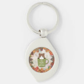 秋ブレークキャットメタルキーチェーン キーホルダー (正面)