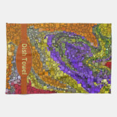 秋ブーケカラフルボックスデザイン キッチンタオル (横)