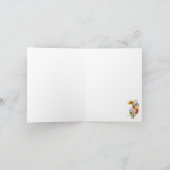 秋ブーケハーベストオータムノテカードサンフラワーズ ノートカード (内部)