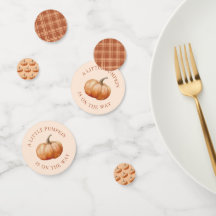 秋プレイドカボチャの小さな赤ちゃんシャワー